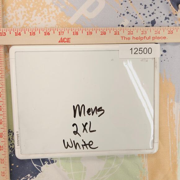 Staple Casual Collared Short Sleeve Polo Shirt Adult Mens Size 2XL White - Picture 7 of 9